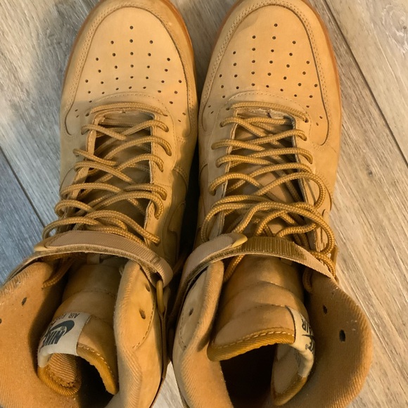 Nike Air Force 1 camel colored high tops. Size 12. - Picture 5 of 8